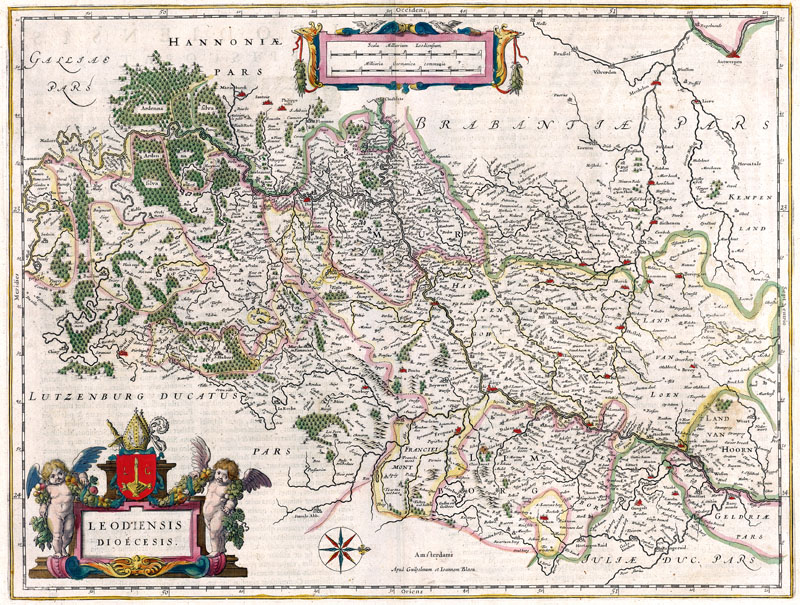 Limburg Bisdom Luik-Roermond 1645 Blaeu